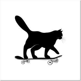 Skater Cat Posters and Art